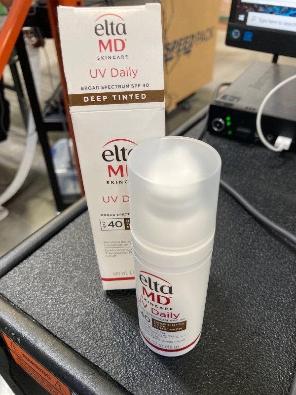 Photo 1 of EltaMD UV Daily Deep Tinted SPF 40 Face Sunscreen Moisturizer with Zinc Oxide, Tinted Daily Face Moisturizer with SPF, Sunscreen for Dry Skin,1.7 oz Pump