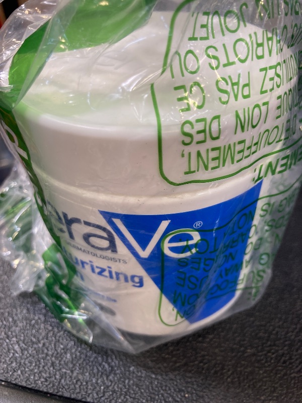 Photo 1 of CeraVe Moisturizing Cream, Body and Face Moisturizer for Dry Skin, Body Cream with Hyaluronic Acid and Ceramides, Daily Moisturizer, Oil-Free, Fragrance Free, Non-Comedogenic, 19 Ounce