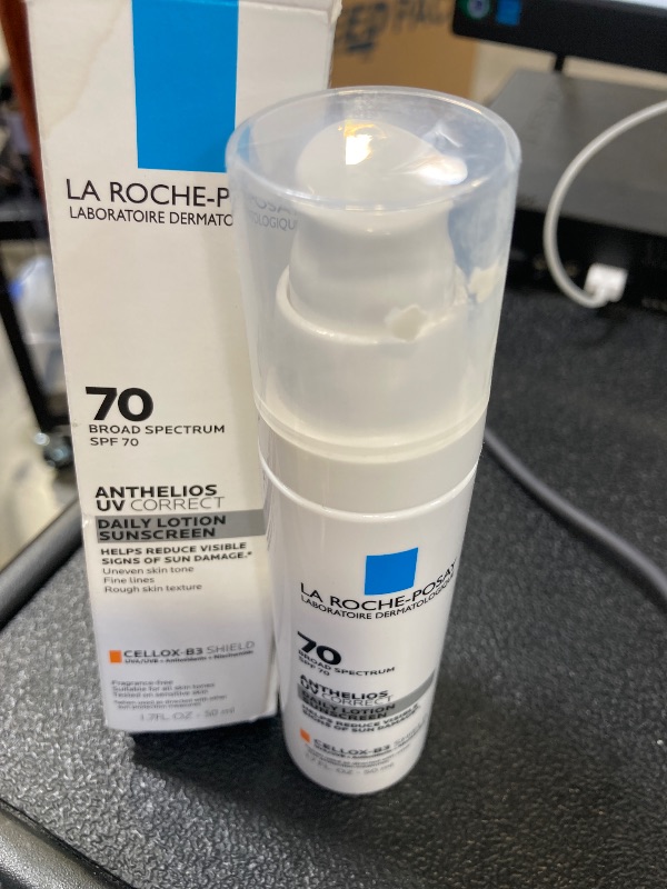 Photo 1 of La Roche-Posay Anthelios UV Correct Sunscreen Moisturizer SPF 70, Daily Anti-Aging Face Moisturizer with Sunscreen and Niacinamide to Even Skin Tone & Fine Lines, Sun Protection for Sensitive Skin