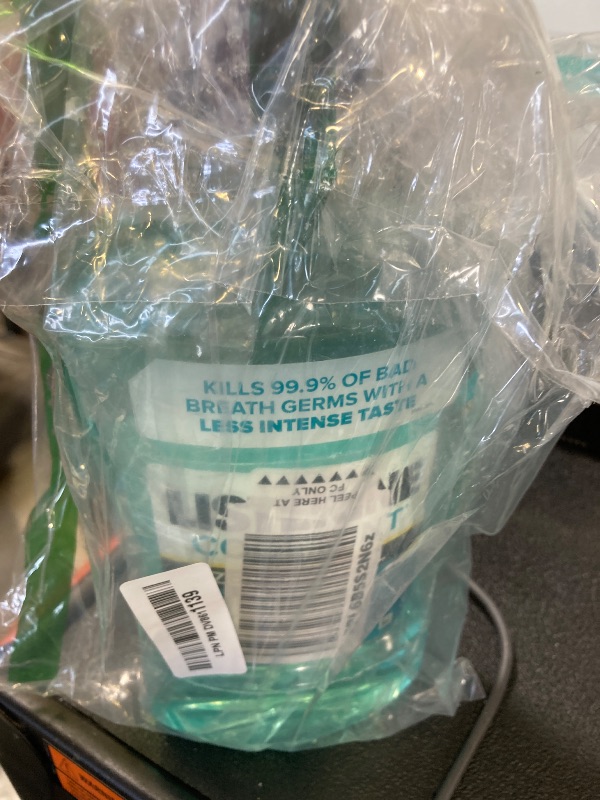 Photo 1 of Listerine Cool Mint Alcohol Free Mouthwash, Oral Rinse Kills 99.9% of Germs That Cause Bad Breath, for Fresh Breath & Less Intense Taste, No Alcohol Burn Cool Mint Flavor, 1 L