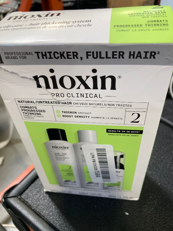 Photo 1 of Nioxin Scalp + Hair Thickening System 2 | For Natural Hair with Progressed Thinning | Boost Hair Density with Niacinamide & Biotin | Trial Size | 1 Month Supply