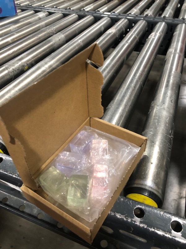 Photo 1 of 1.1x0.82x0.82in Acrylic Square Cubes Blocks - All Sides Polished, Clear Light-Pink Light-Green Light-Blue, 8pcs