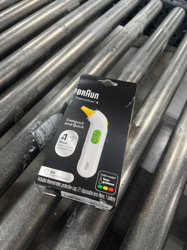 Photo 1 of Braun ThermoScan 4 Digital Ear Thermometer, Professional Accuracy with Color Coded and Audio Fever Guidance for Babies, Toddlers, Kids and Adults, FSA and HSA Eligible