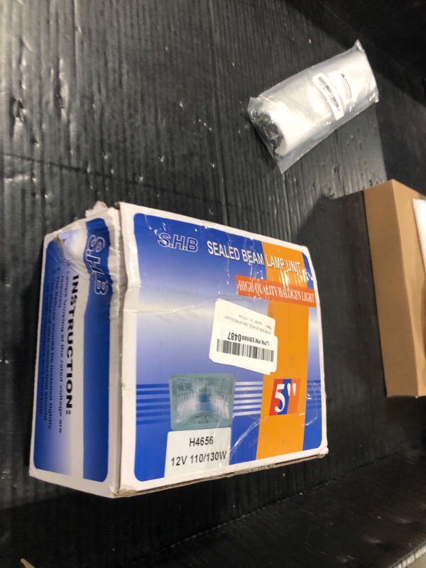 Photo 1 of JEEFHO A Pair of H4656 Super Vision Crystal Headlight, Halogen Sealed Beam Headlight, (5“square,165mm) (90/100w), Replaces# H4656
