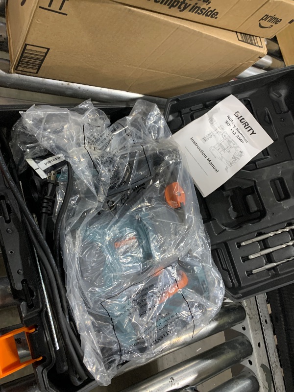 Photo 1 of GLORITY 1-1/4 Inch SDS-Plus 13 Amp Heavy Duty Rotary Hammer Drill with Safety Clutch 4 Functions and Variable Speed, Including Chisels and Drill Bits