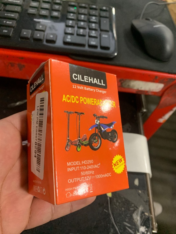 Photo 1 of 12v Charger for Razor Power Core E90 Charger for Electric Scooter Black Label Powercore E90, E95, MX125 Dirt Bike, MX125 Dirt Rocket, 12V Kids Ride On, Dynacraft Toy Power Supplies