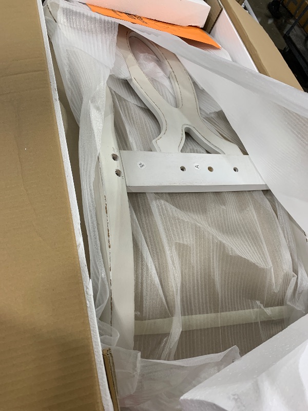 Photo 1 of Signature Design by Ashley Realyn French Country Ribbon Back Dining Chair, 2 Count, Chipped White