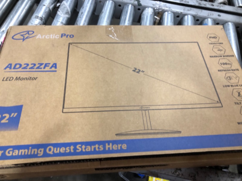 Photo 1 of ArcticPro 22 inch Class Thin Full HD (1920 x 1080p) Computer Monitor, 100Hz Refresh Rate, 3-Sided Frameless, Ultra Slim, VESA, LowBlue Mode, Tilt Adjust, HDMI *1, VGA*1