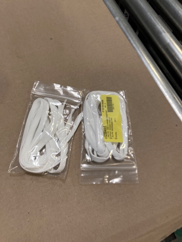 Photo 1 of 2 pairs of sneaker shoe laces white 