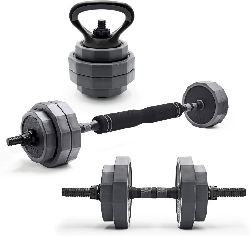 Photo 1 of CAP Barbell 66 lb Multi-Use Adjustable Weight Set - Versatile Dumbbell, Barbell & Kettlebell for Full-Body Workouts