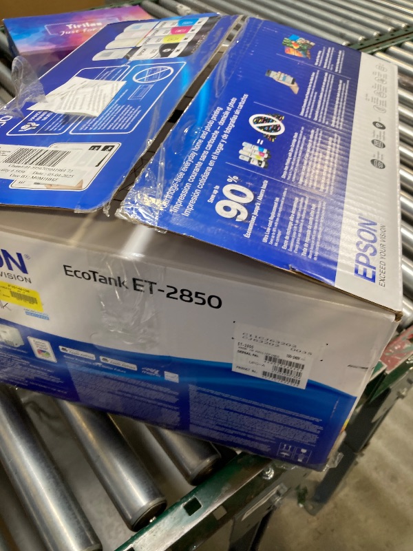 Photo 1 of Epson EcoTank ET-2850 Wireless Color All-in-One Cartridge-Free Supertank Printer, Copier, Scanner - White
