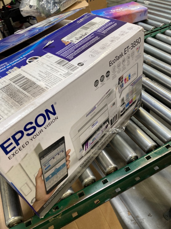 Photo 1 of Epson - EcoTank ET-3850 All-in-One Supertank Inkjet Printer - White