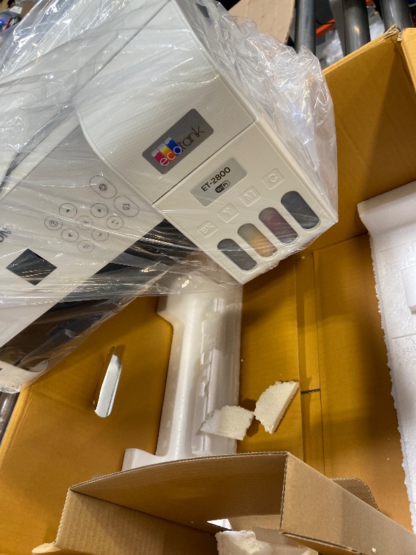 Photo 1 of MISSING INK--- Epson EcoTank ET-2800 Wireless Color All-in-One Cartridge-Free Supertank Printer, Copier, Scanner - White