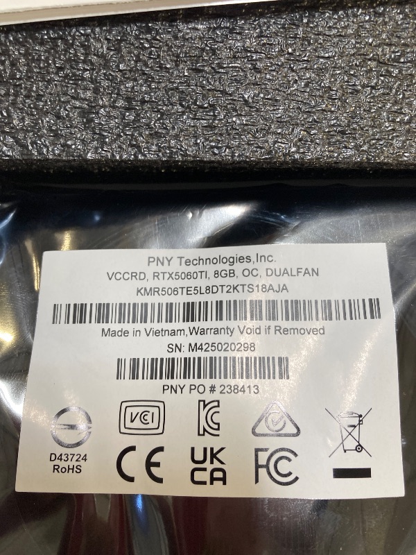Photo 1 of PNY GeForce RTX™ 5060 Ti 8GB Overclocked Dual Fan GPU DLSS 4