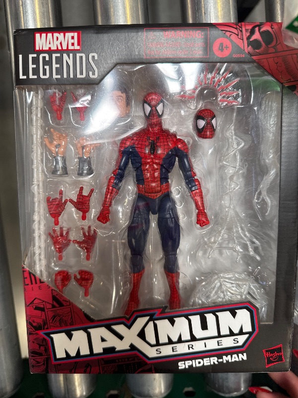Photo 1 of Marvel Legends Maximum Series Spider-Man, Deluxe Spider-Man Comics Collectible 6-Inch Action Figure; Amazing Articulation; Spectacular Accessories