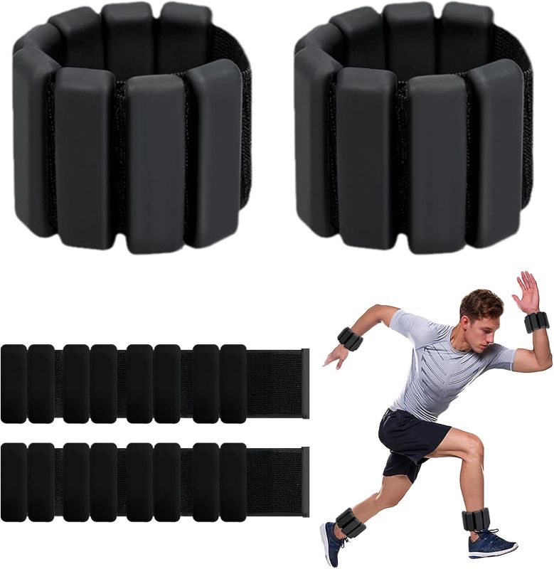 Photo 1 of Pilates Wrist Ankle Weights for Women, Wearable Strong Arm & Leg Weights Set of 2(2.2 Lbs Each), Adjustable Ankle Weights for Walking, Yoga, Dance, Barre, Gym