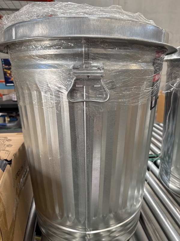 Photo 1 of Behrens Galvanized Steel Trash Can, 31-Gallon