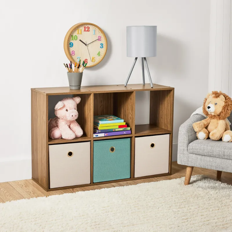 Photo 1 of Mainstays 6 Cube Storage Organizer, Warm Walnut
