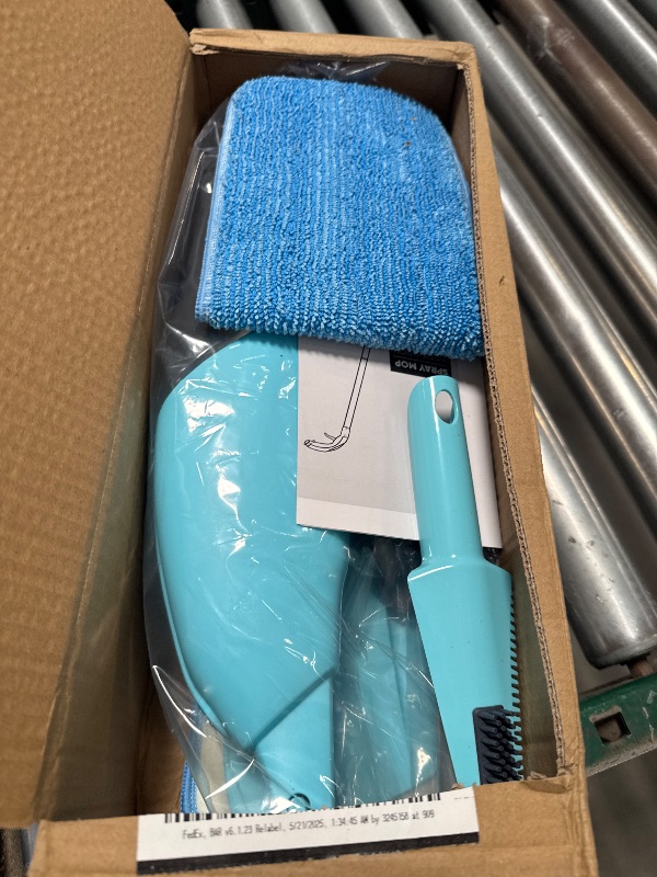 Photo 1 of Eyliden Upgraded Spray Mops for Hardwood Floor Cleaning, 2 Reusable Refills, 22oz Refillable Bottle, Blue

