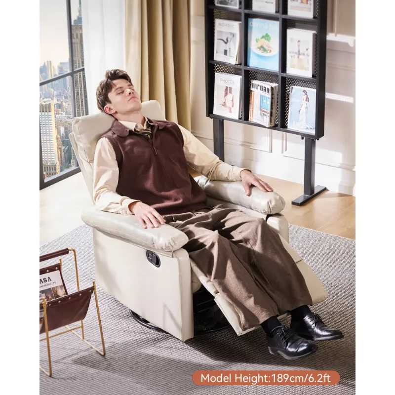 Photo 1 of Recliner Chair for Adults & Nursery, Swivel Rocker Recliner, Beige