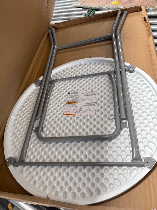 Photo 1 of Mainstays 31" Round High-Top Folding Table, White
