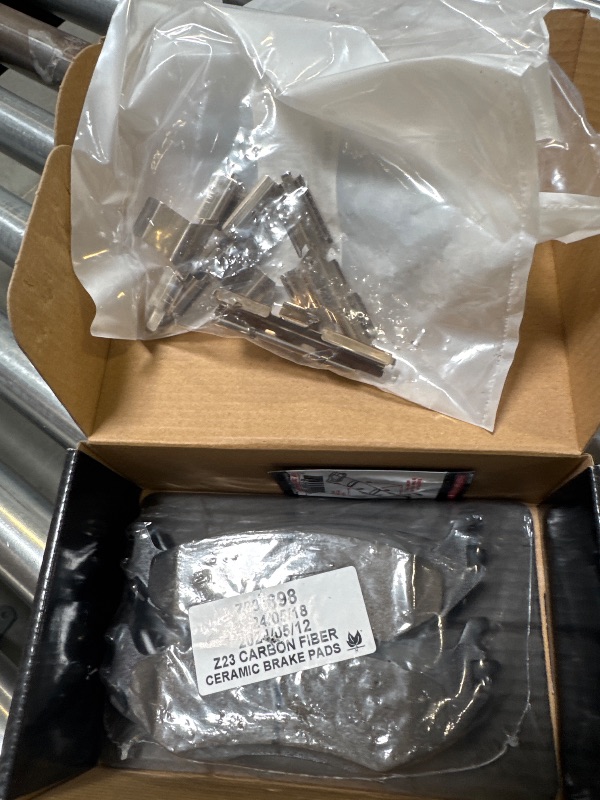 Photo 1 of Power Stop Z23-898 Rear Z23 Carbon Fiber Ceramic Brake Pads with Hardware For 2007-2009 Aspen | 2003-2009 Durango | 2002-2010 Ram 1500 Regular & Quad Cab | 2011-2022 Ram 1500