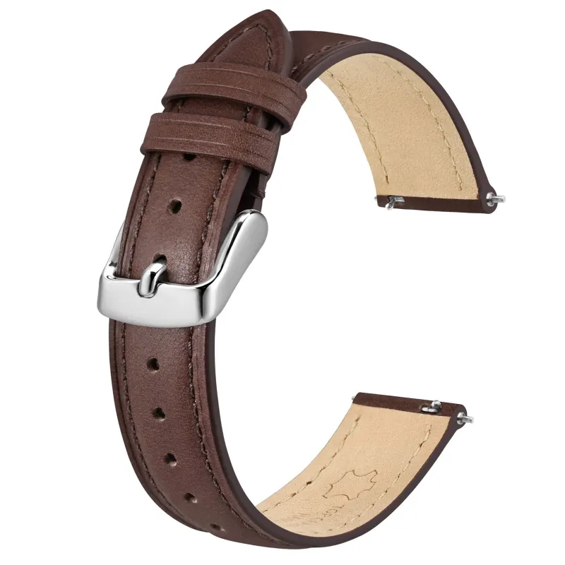 Photo 1 of BISONSTRAP Elegant Leather Watch Straps, Quick Release, Watch Bands for Women and Men, 12mm,