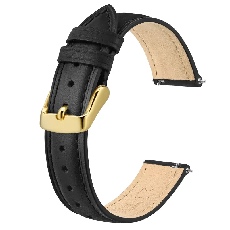 Photo 1 of BISONSTRAP Elegant Leather Watch Straps, Quick Release, Watch Bands for Women and Men, 12mm,