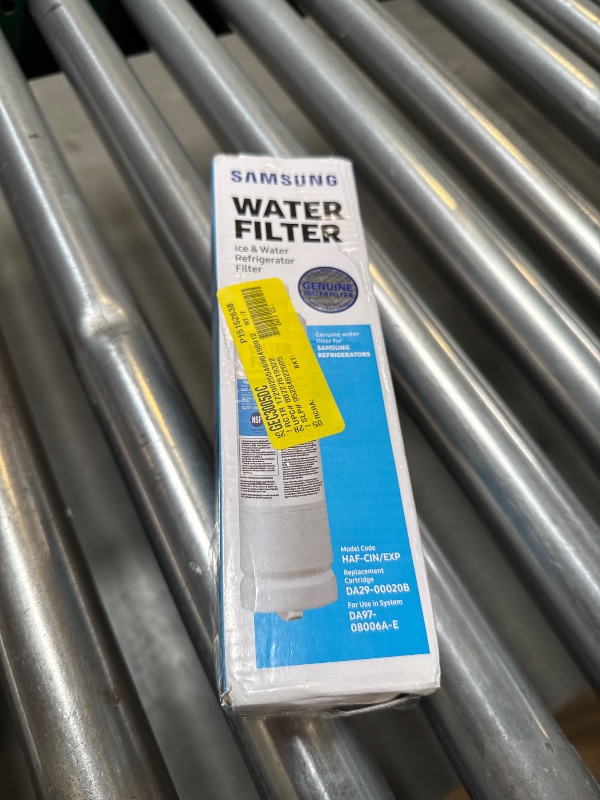 Photo 1 of SAMSUNG Genuine Filter for Refrigerator Water and Ice, Carbon Block Filtration for Clean, Clear Drinking Water, 6-Month Life, HAF-CIN/EXP, 1 Pack