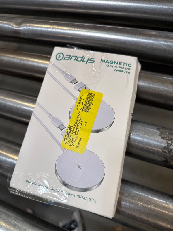 Photo 1 of OANDYS 2 Pack Fast Wireless Charger for iPhone 15/14/13/12 /AirPods 3/2?Silver Magsafe Charger?
