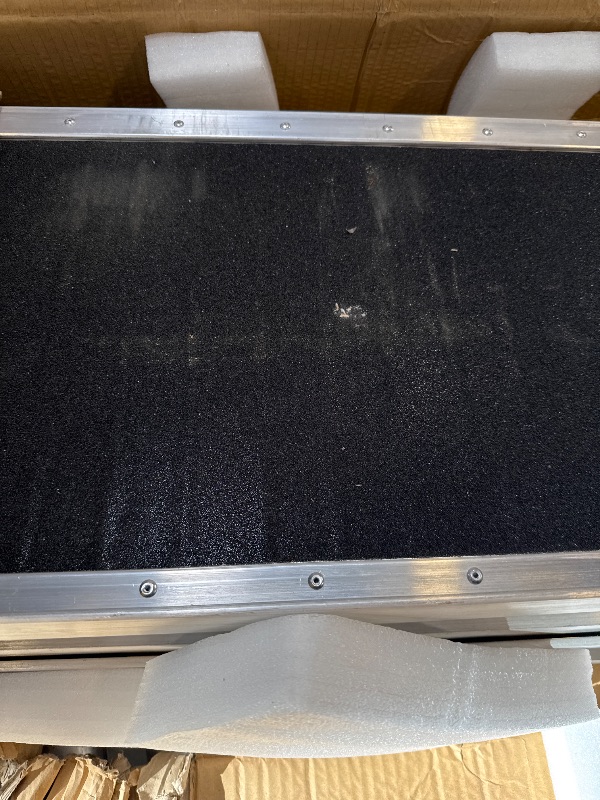 Photo 1 of Portable Wheelchair Ramp 120 in. x 29 in. x 3 in. Non-Slip Aluminum Folding Threshold Ramp 800 lbs. Scooter Ramp 10 ft.


