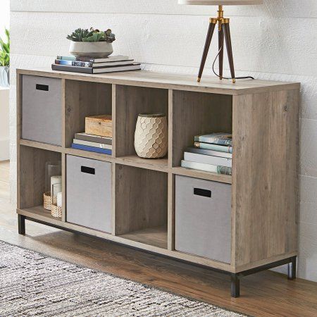 Photo 1 of Better Homes & Gardens 8-Cube Organizer with Metal Base Rustic Gray
