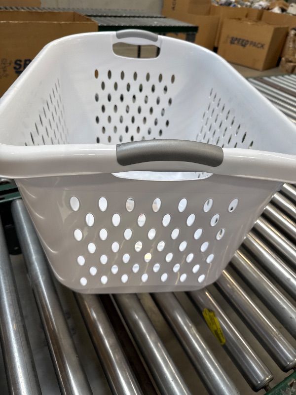 Photo 1 of Sterilite 2.7 Bushel Laundry Basket White, Size: 26 3/4 inch Large x 20 inch W x 15 7/8 inch H