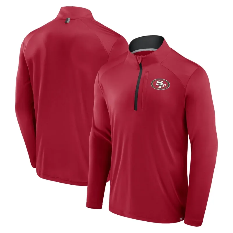 Photo 1 of NFL Men's San Francisco 49ers Long Sleeve Quarter-Zip Top, Red, xL