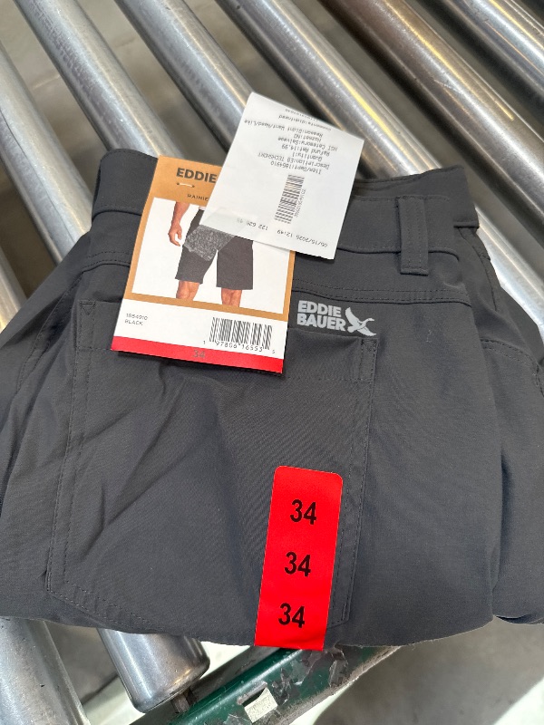Photo 1 of Eddie Bauer Men’s UPF 50+ Classic Fit Stretch Lightweight Tech Short (Black, 34)
