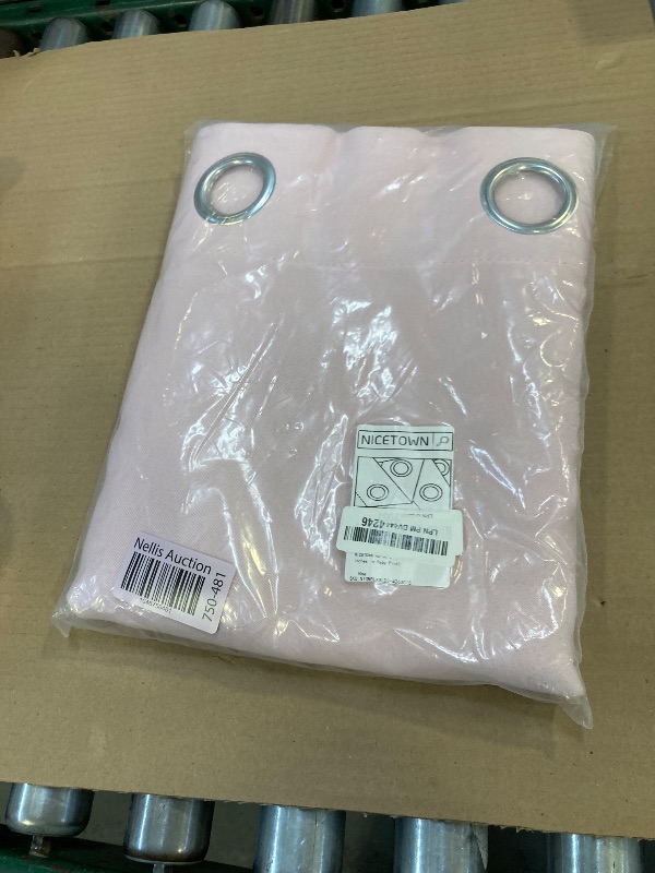 Photo 1 of NICETOWN Nursery Essential Thermal Insulated Solid Grommet Top Blackout Curtains/Drapes (1 Pair, 42 x 63 inches in Baby Pink)