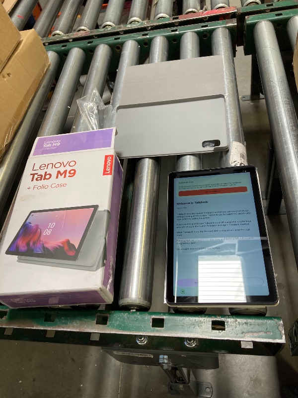Photo 1 of NO charger---Lenovo Tab M9-2023 - Tablet - Long Battery Life - 9" HD - Front 2MP & Rear 8MP Camera - 3GB Memory - 32GB Storage - Android 12 or Later - Folio Case Included,Gray