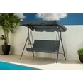 Photo 1 of MCombo 2-3 Person Outdoor Patio Swing Chair with Convertible Canopy, Removable Cushions (Dark Gray)