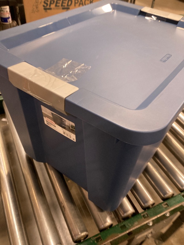 Photo 1 of Large Storage, 20 Gallon Plastic Storage Container w/ Latch Lid, Blue,Free Ships