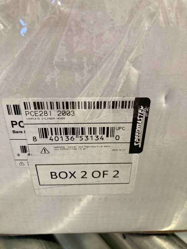 Photo 1 of Missing box 1 of 2( ONLY box 2 of 2) ----Speedmaster PCE281.2003 Compatible with Chevy SBC 350 190cc 64cc Angle Hydraulic Roller Assembled Cylinder Heads