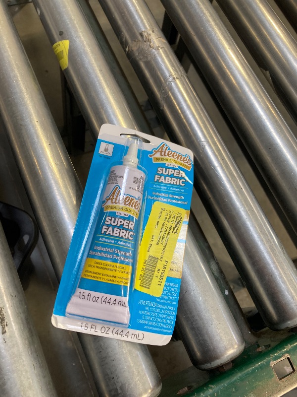 Photo 1 of Aleene's Super Fabric Adhesive, Platinum Bond, Super-Strong, Ultra Flexible, Permanent, UV and Waterproof, 1 Pack, 1.5 fl oz - Clear