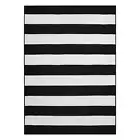 Photo 1 of Better Homes & Gardens 5 x 7 Black and White Cabana Stripe Outdoor Rug New