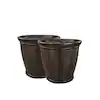 Photo 1 of Willow 22 in. Round Java Blow Molded Plastic Planter (2-Pack)