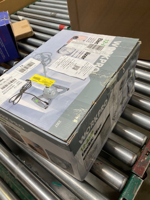 Photo 1 of WORKPRO 2357 12A Electric Cement Mixer, Gray, Steel, 12.21in, 16.14 in
