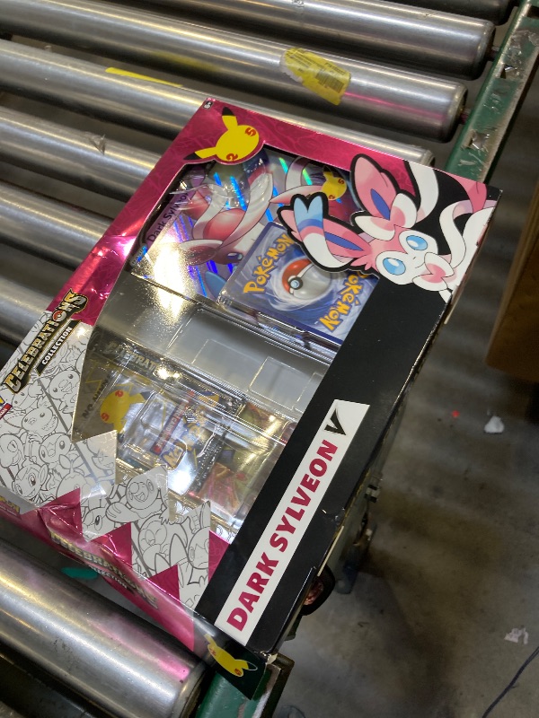 Photo 1 of Pack where open-Unknow to what's missing--Pokémon TCG: Celebrations Dark Sylveon V Collections Booster Box