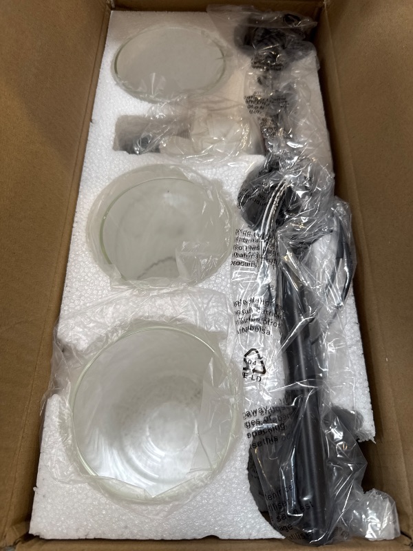 Photo 1 of Espird Bathroom Vanity Light Fixtures Matte Black Bathroom Lighting Fixture, 3 Lights Bathroom Light Fixture Over Mirror, Modern Black Vanity Light, UL Certified Wall Sconces with Glass Shades