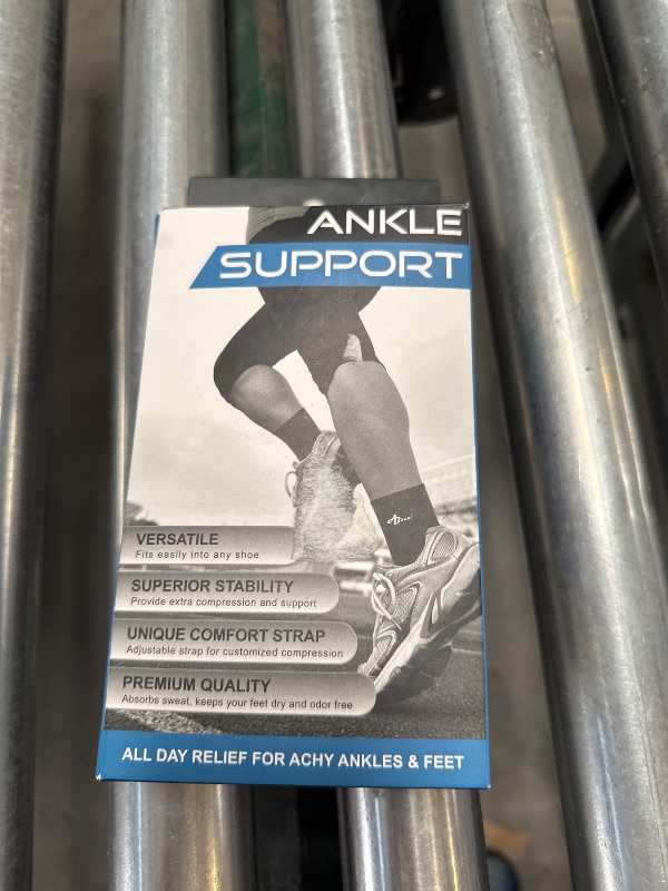 Photo 1 of ABIRAM Foot Sleeve (Pair) with Compression Wrap, Ankle Brace For Arch, Ankle Support, Football, Basketball, Volleyball, Running, For Sprained Foot, Tendonitis, Plantar Fasciitis