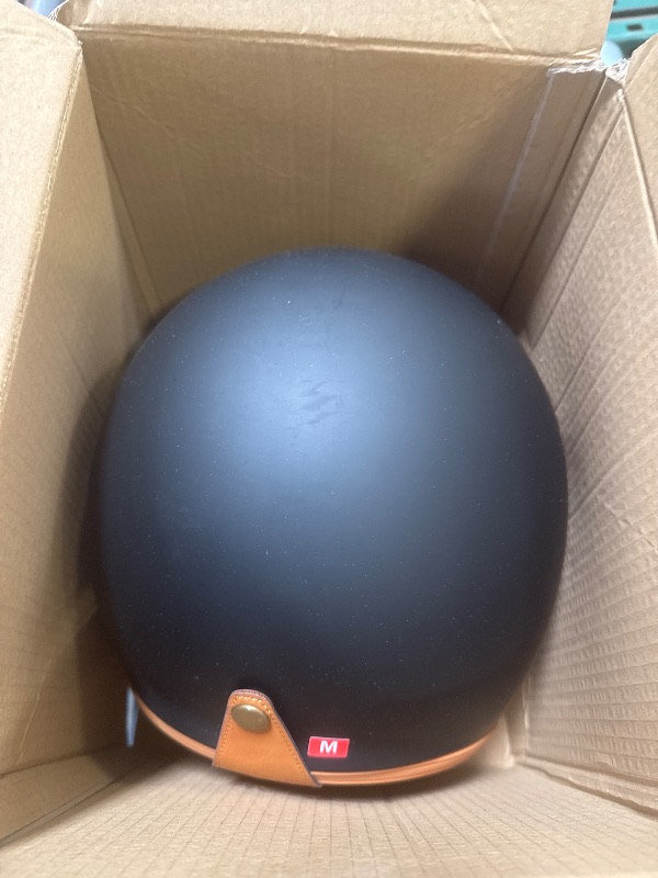 Photo 1 of TRIANGLE 3/4 Motorcycle Helmet,Retro Vespa Open Face Adults Helmets with Visor,Half Face Moped Helmet for Men & Women,DOT Approved Helmets for Cruiser Scooter(M)