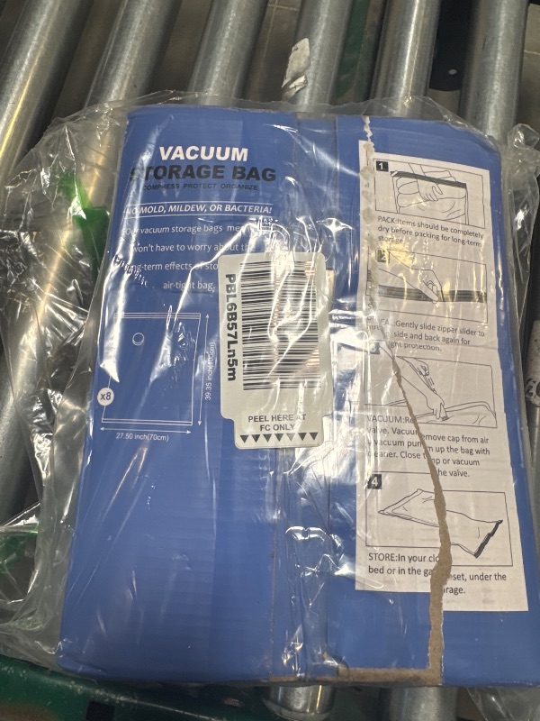 Photo 1 of 8 Jumbo Vacuum Storage Bags, Space Saver Bags Compression Storage Bags for Comforters and Blankets, Vacuum Sealer Bags for Clothes Storage, Hand Pump Included