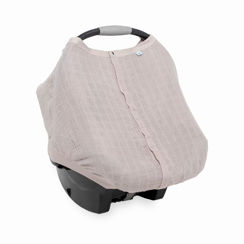 Photo 1 of Little Unicorn Breathable Car Seat Canopy | Magnetic Closure Cover & Universal Fit | Protection & Privacy for Baby (Taupe Cross)